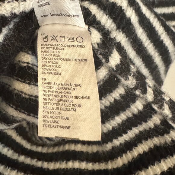 🖤 Amuse Society Wool-Blend Stretch Knit Sweater | Size S - Picture 6 of 6